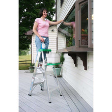 Load image into Gallery viewer, Werner 4 ft. H Aluminum Step Ladder Type II 225 lb. capacity