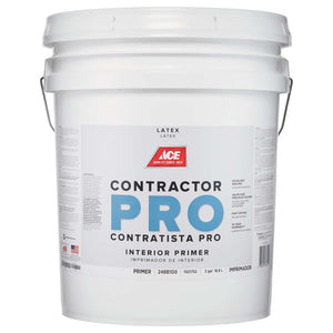 Ace Contractor Pro Primer - Goes on White Flat Latex Primer 5 gal