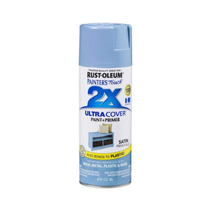 Rust-Oleum Painter's Touch 2X Ultra Cover Satin French Blue Paint+Primer Spray Paint 12 oz