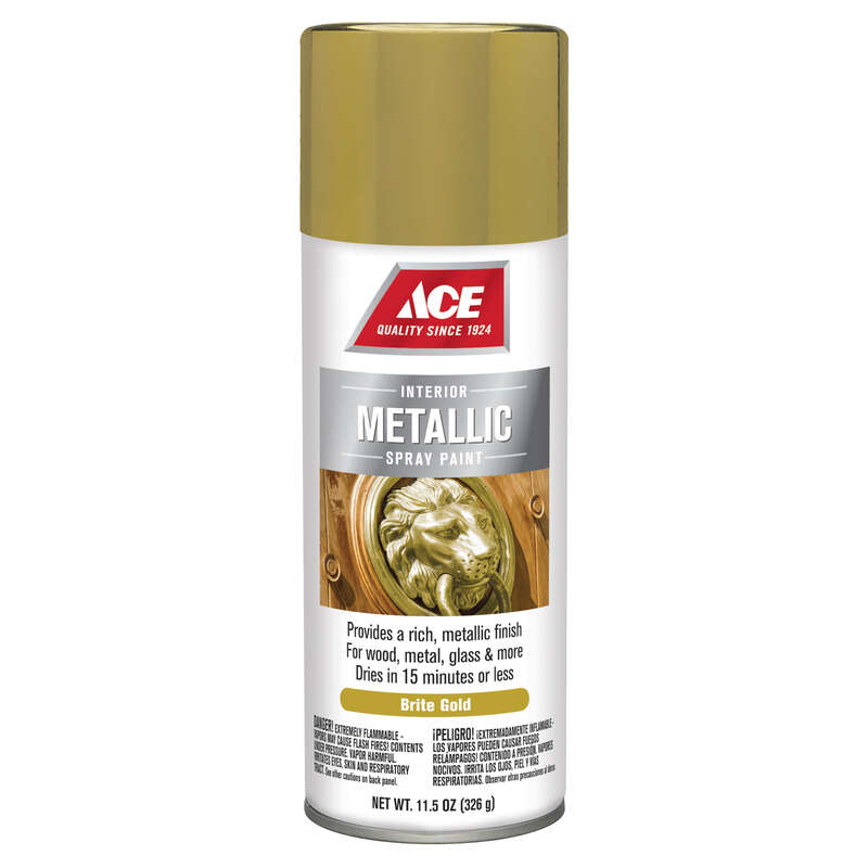 Ace Metallic Brite Gold Spray Paint 11.5 oz