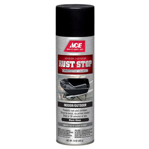 Ace Rust Stop Gloss Black Spray Paint 15 oz