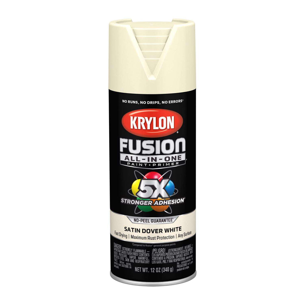 Krylon Fusion All-In-One Gloss Dover White Paint+Primer Spray Paint 12 oz