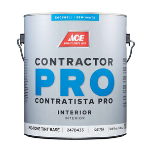 Ace Contractor Pro Eggshell Tint Base Mid-Tone Base Paint Interior 1 gal