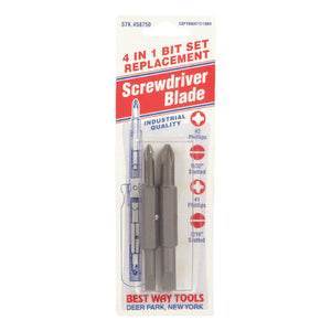 Best Way Tools Phillips/Slotted 1/4 X 2-3/4 in. L Double-Ended Screwdriver Bit Carbon Steel 2 pc