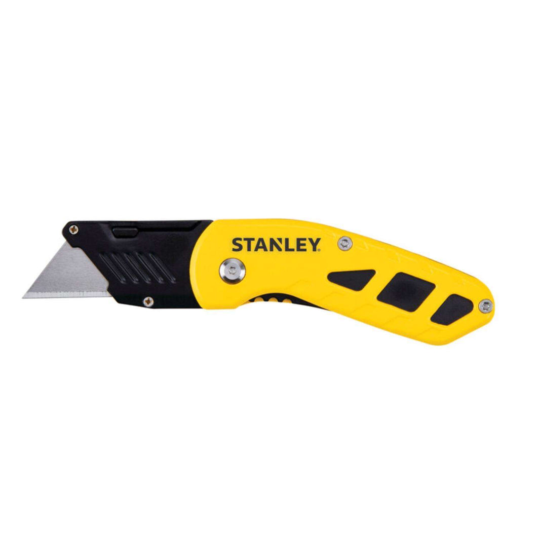 Stanley 4 in. Folding Compact Utility Knife Black/Yellow 1 pc