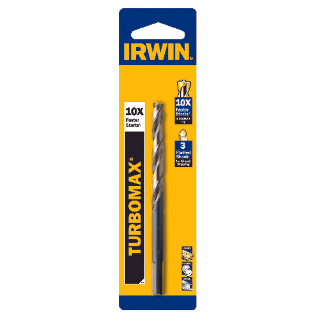 Irwin Turbomax 5/32 in. X 3-1/8 in. L High Speed Steel Drill Bit 1 pc