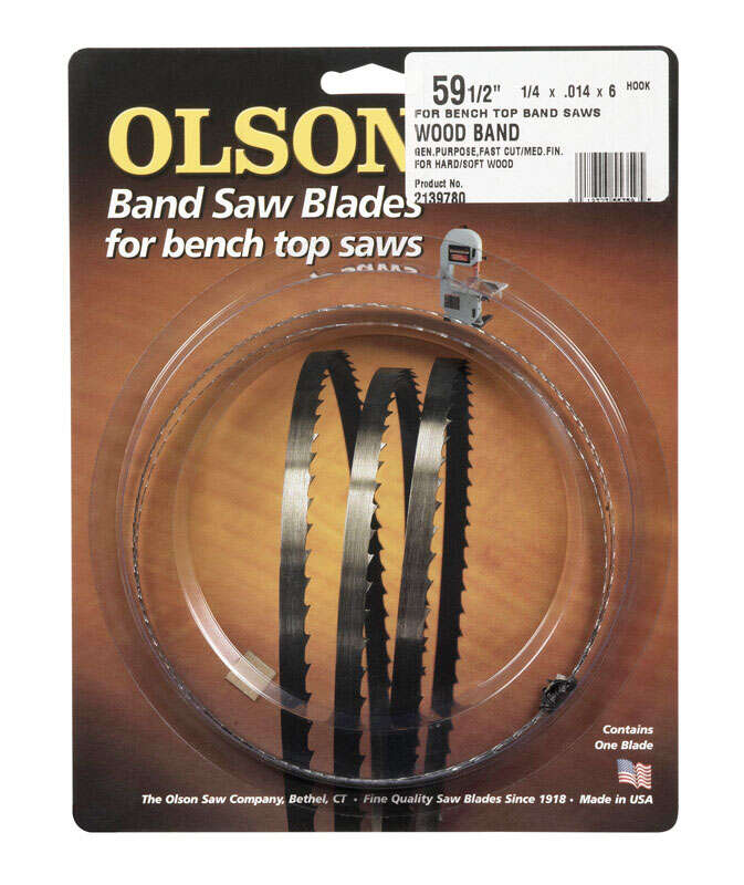 Olson 59.5 in. L X 0.25 in. W Carbon Steel Band Saw Blade 6 TPI Hook teeth 1 pk