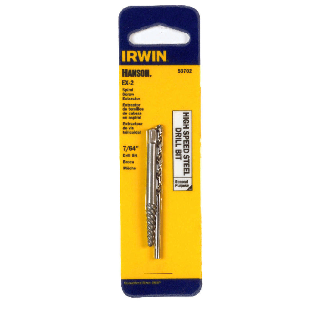 Irwin Hanson 7/64 in. X 7/64 in. D High Speed Steel Drill Bit Extractor Set 5.4 in. 1 pc