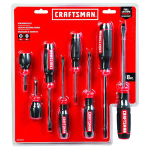 Craftsman 8 pc Phillips/Slotted Multi-Bit Screwdriver Set 8 in