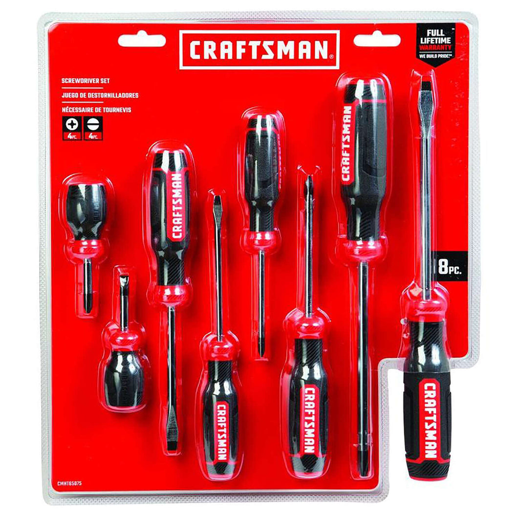 Craftsman 8 pc Phillips/Slotted Multi-Bit Screwdriver Set 8 in