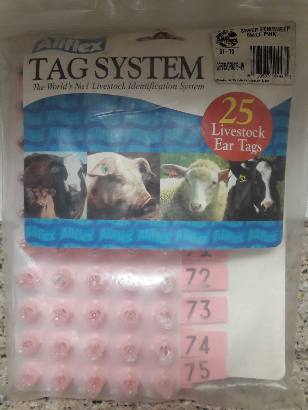 EAR TAG,A/F NUMBERED