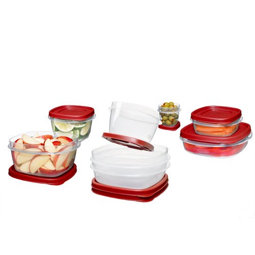 Rubbermaid 24-Piece Food Storage Set with Easy Find Lids, Clear