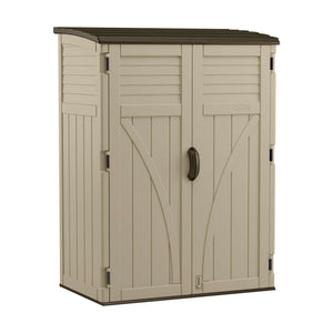 Suncast 4 ft. W x 2 ft. D Plastic Vertical Storage Shed With Floor Kit