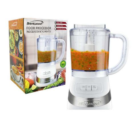 BRENTWOOD 3-CUP FOOD PROCESSOR - WHT