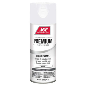 Ace Premium Gloss White Enamel Spray Paint 12 oz