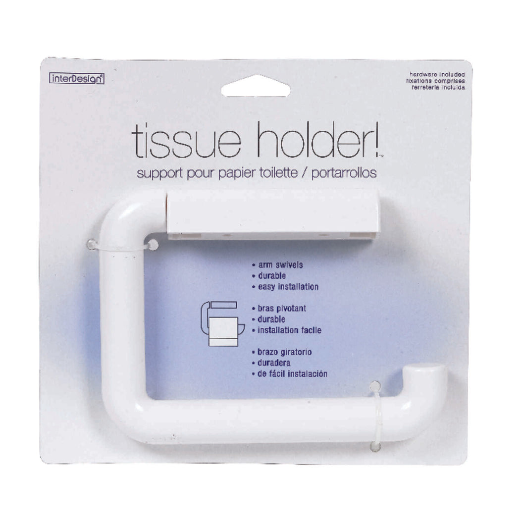 iDesign White ABS Plastic Toilet Paper Holder