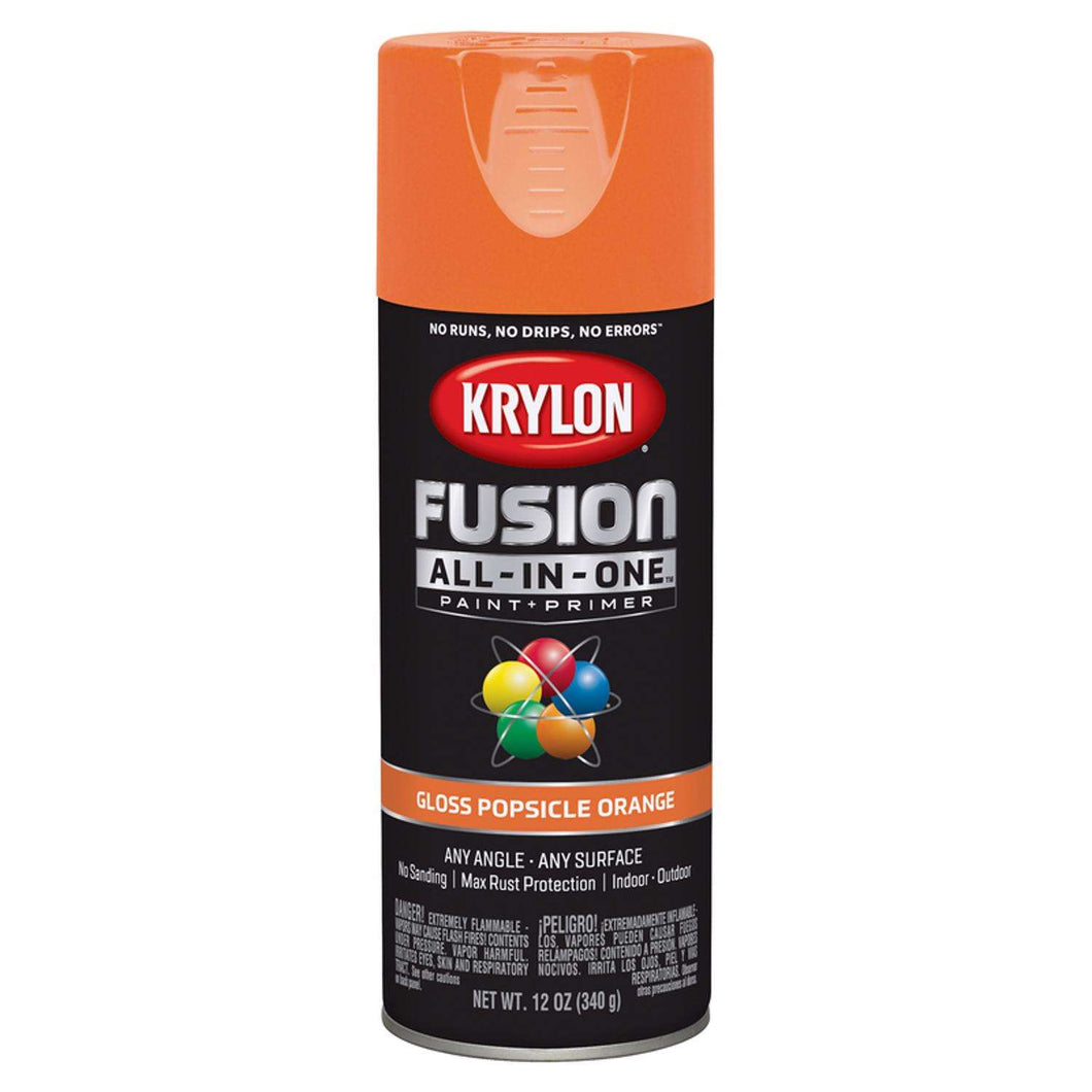 Krylon Fusion All-In-One Gloss Popsicle Orange Paint + Primer Spray Paint 12 oz