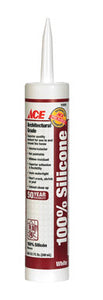 CAULK SILICONE WHITE 10.1OZ ACE
