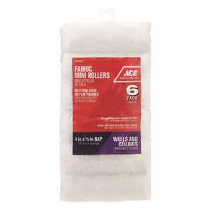 Ace Knit 1/2 in. x 4 in. W Mini Paint Roller Cover 6 pk
