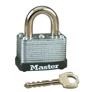 Master Lock 1-1/2 in. W Laminated Steel Warded Locking Padlock
