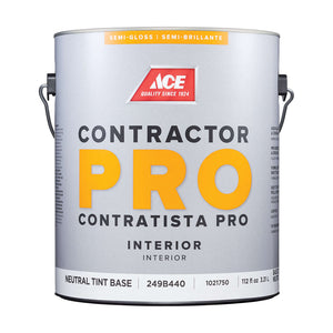 Ace Contractor Pro Semi-Gloss Tint Base Neutral Base Paint Interior 1 gal
