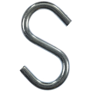Ace Small Zinc-Plated Silver Steel 2.75 in. L S-Hook 160 lb 2 pk