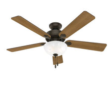 Load image into Gallery viewer, Swanson 52 inch New Bronze with American Walnut/Greyed Walnut Blades Ceiling Fan