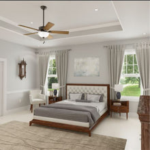 Load image into Gallery viewer, Swanson 52 inch New Bronze with American Walnut/Greyed Walnut Blades Ceiling Fan