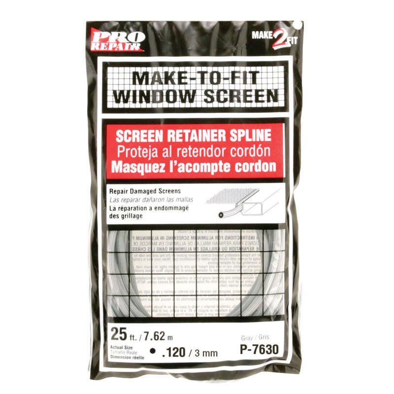 Prime-Line 0.12 in. D X 25 in. L Screen Spline