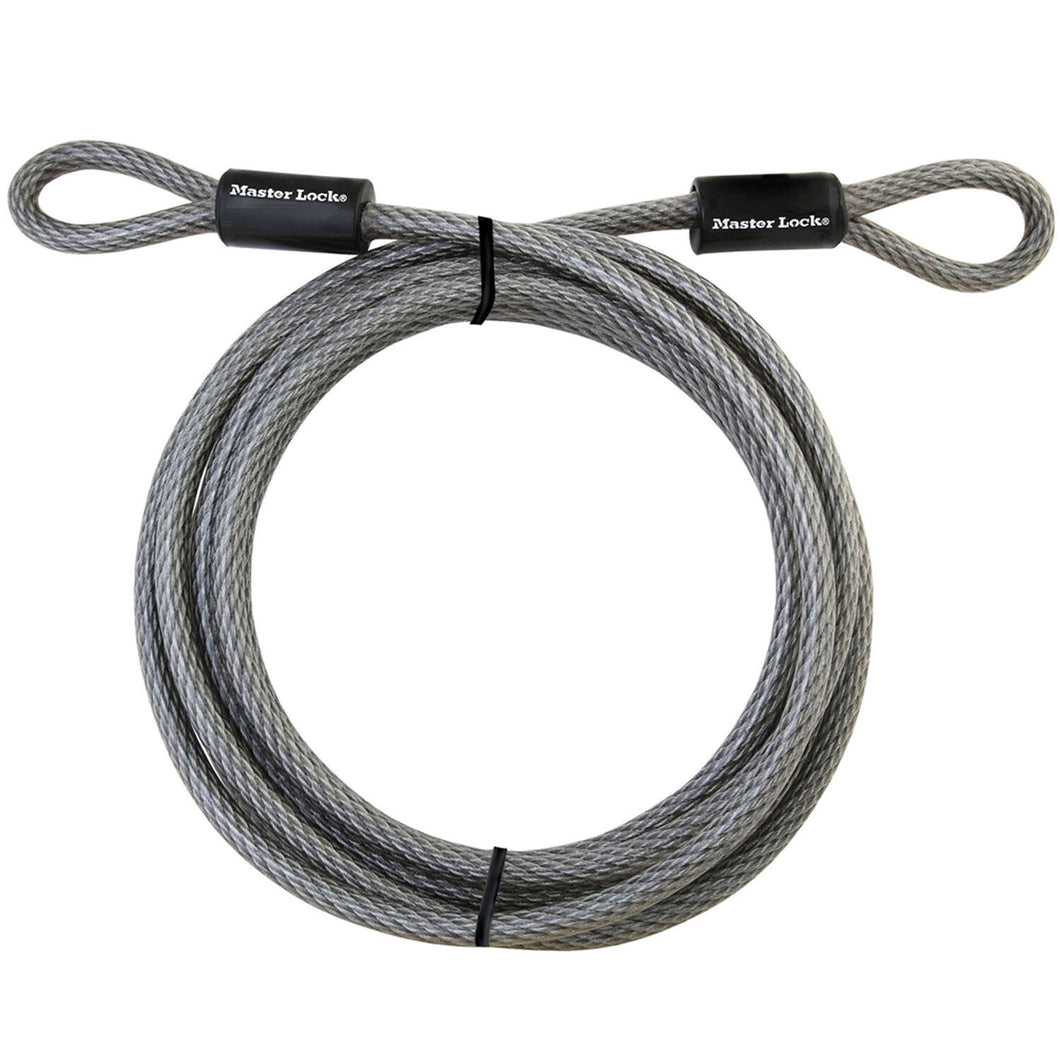 Master Lock 3/8 in. D X 180 in. L Vinyl Coated Steel Flexible Braided Steel Cable