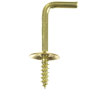 Ace Medium Polished Brass Green Brass 1-7/64 in. L Shoulder Hook 6 lb 4 pk
