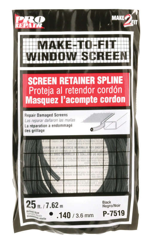 Prime-Line 0.14 in. D X 300 in. L Screen Spline