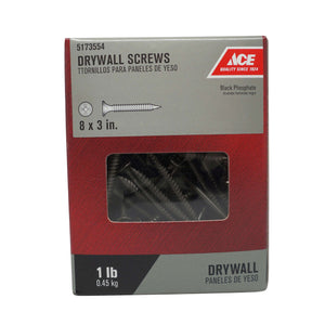 Ace No. 8 wire X 3 in. L Phillips Drywall Screws 1 lb 94 pk