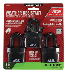 Ace 1-3/4 in. Double Locking Steel Padlock