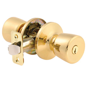 Ace Tulip Polished Brass Entry Knob Right or Left Handed