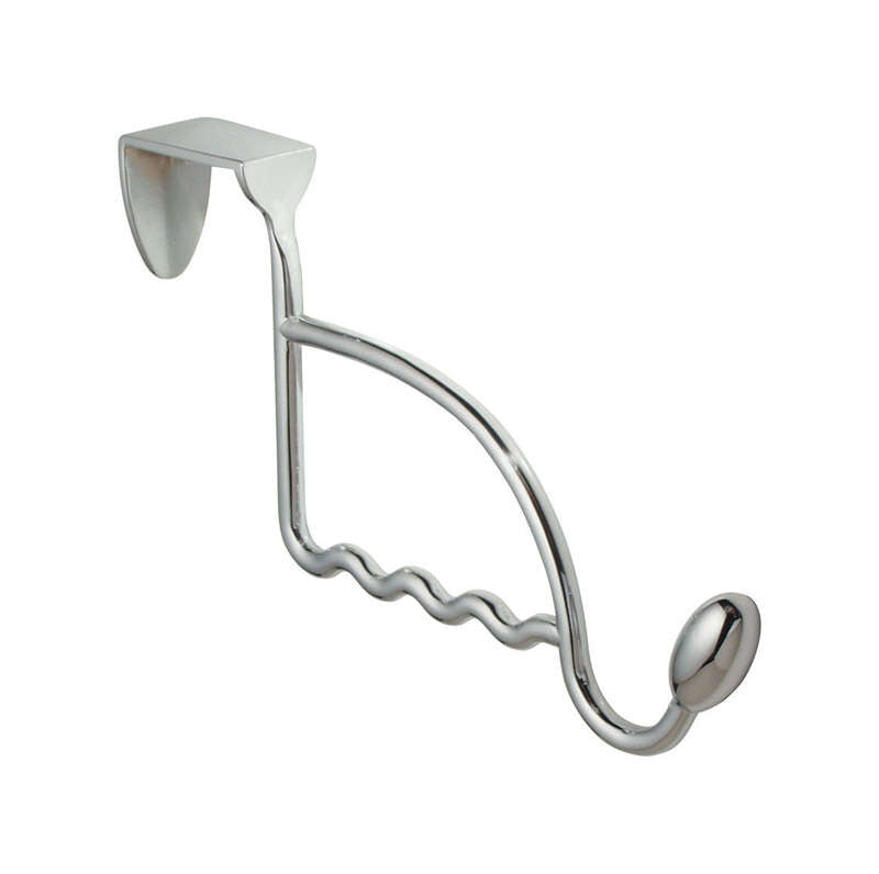 iDesign 4-1/2 in. L Chrome Silver Metal Medium Over-the-Door Garment Hook 1 pk