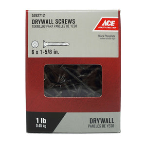 Ace No. 6 wire X 1-5/8 in. L Phillips Drywall Screws 1 lb 202 pk