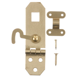 Ace Solid Brass Brass Decorative Hasp w/Hooks 0.8 in. 2.8 in