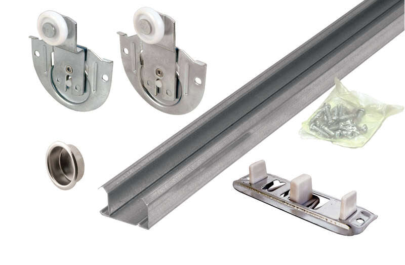 Prime-Line Galvanized Silver Steel By-Pass Guide 1 pk
