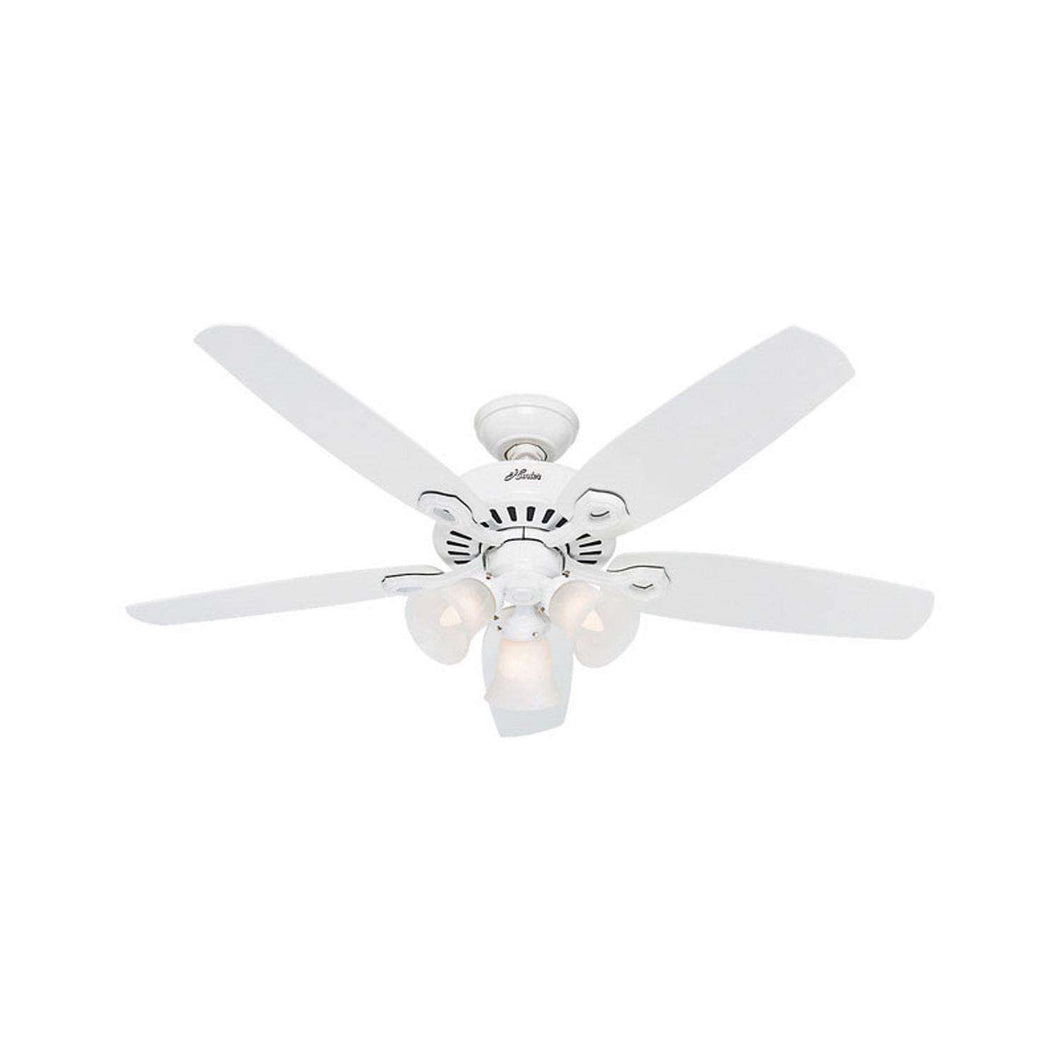 Hunter Builder Plus 52 in. Snow White White LED Indoor Ceiling Fan