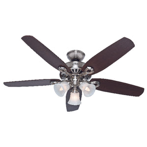 Hunter Builder Plus 52 in. Brushed Nickel LED Indoor Ceiling Fan