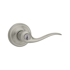 Kwikset SmartKey Tustin Satin Nickel Entry Lockset KW1 1-3/4 in.