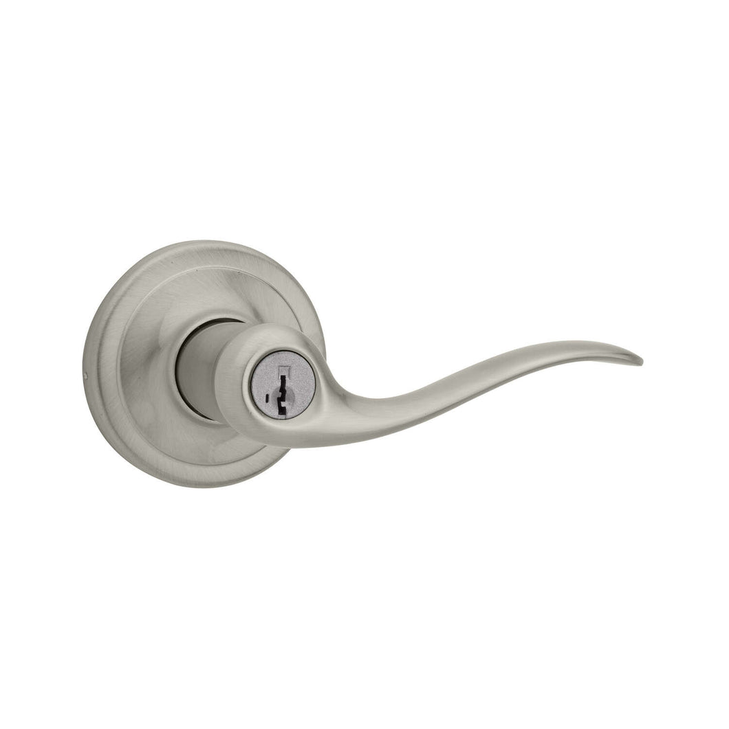 Kwikset SmartKey Tustin Satin Nickel Entry Lockset KW1 1-3/4 in.