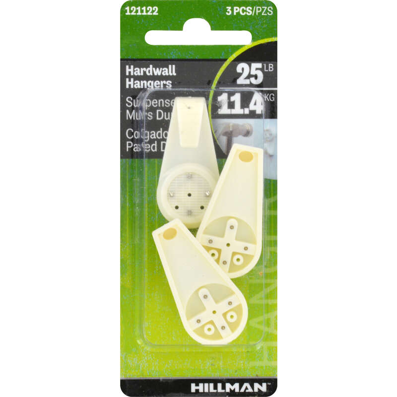Hillman AnchorWire Plastic Coated Hardwall Picture Hook 25 lb 3 pk