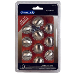 Amerock Allison Round Cabinet Knob 1-1/4 in. D 1-1/16 in. Satin Nickel 10 pk