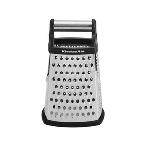 KitchenAid 6.25 x 5.25 in. Black & Silver Stainless Steel Box Grater