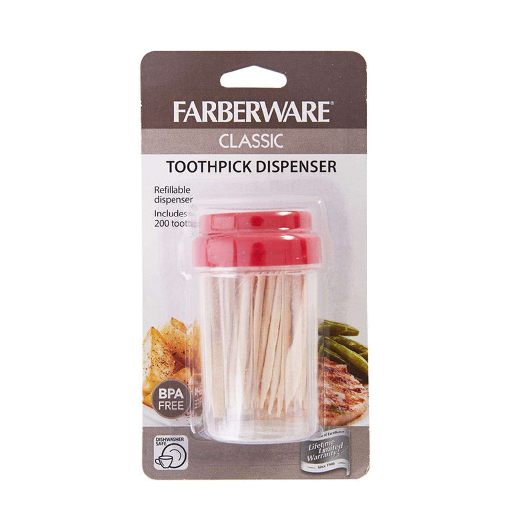 Farberware Multicolored Plastic/Wood Toothpicks With Dispenser