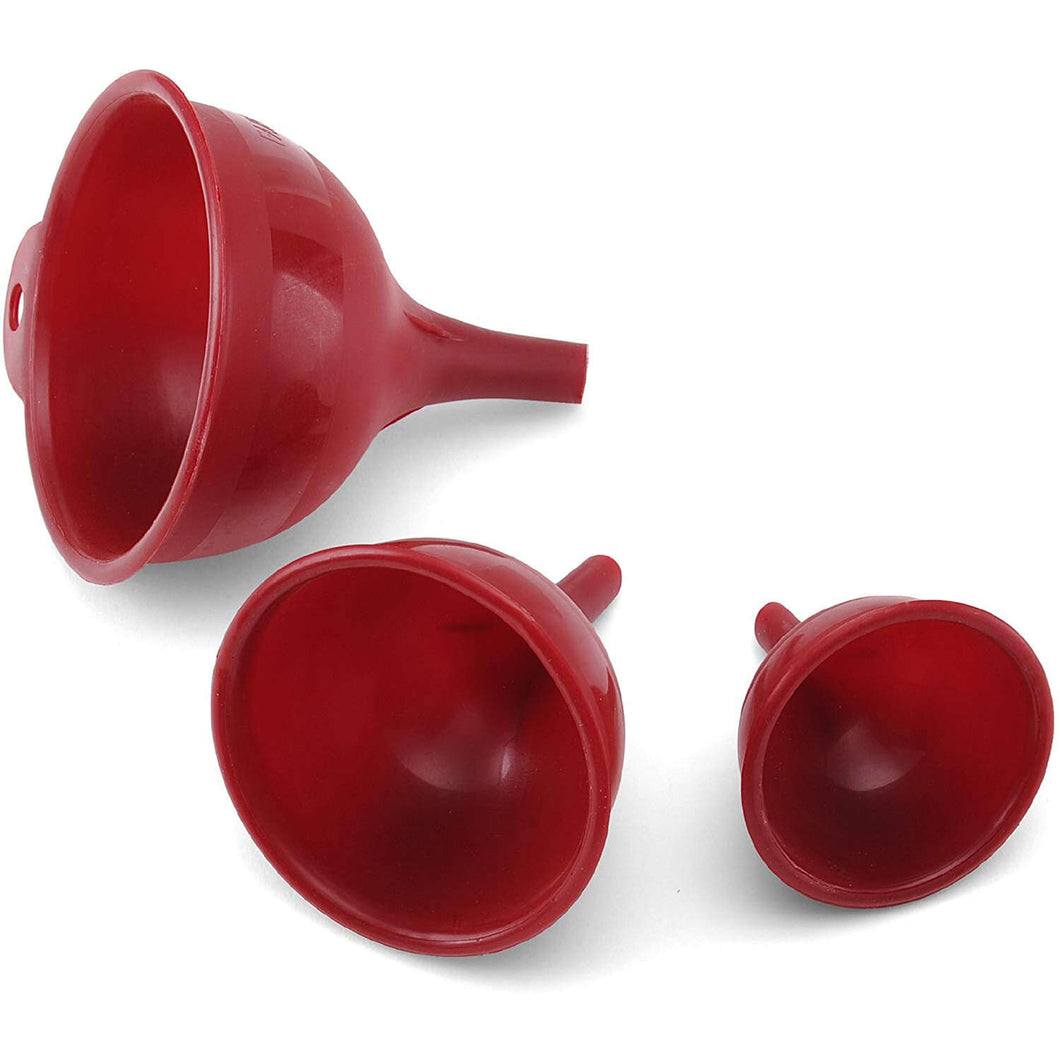 Farberware Red Plastic Funnel Set