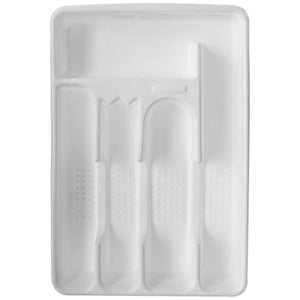 Rubbermaid White Plastic Cutlery Tray