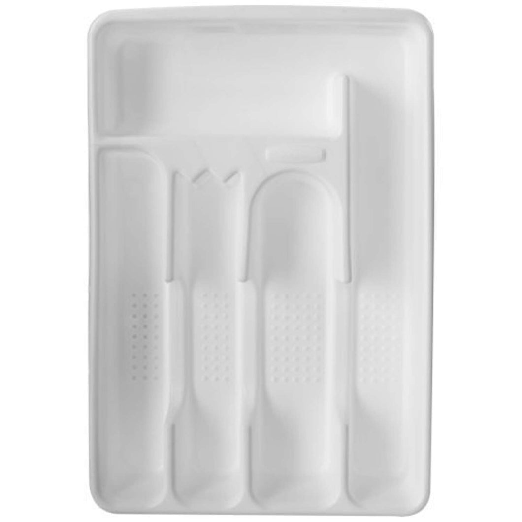 Rubbermaid White Plastic Cutlery Tray